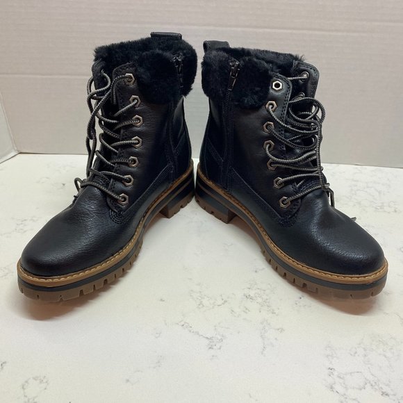 Madden Girl Black Lace Up Boots - Picture 2 of 7